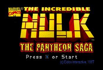 The Incredible Hulk: Pantheon Saga Title Screen